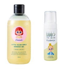 Little Glam Girls 泡沫潔面慕斯 雪松木香+沐浴露 橙香 D組, 1組