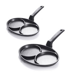單柄不沾2格煎蛋鍋組, 28 x 21.7 x 2 厘米, 2個