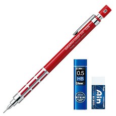 Pentel 飛龍文具 Graph 1000 CS 自動鉛筆 PG1005CS-B + AIN 0.5mm HB 自動鉛筆芯 + 橡皮擦, 1套