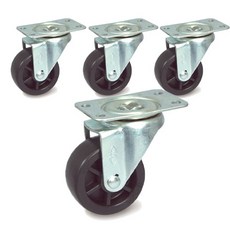 MASTER.S 無噪音輕載腳輪 24 B 平轉 S DS 1020 NYL, 4個