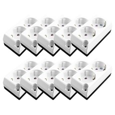 winners 外露式插座 螺絲型 2孔延長線 NCP2-02222, 10cm, 單一顏色, 10個