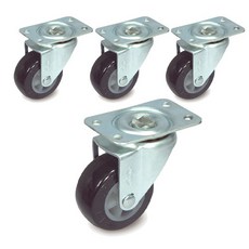 MASTER.S 無噪音輕載腳輪 12 B 平轉 S DS 1020 PUP, 4個