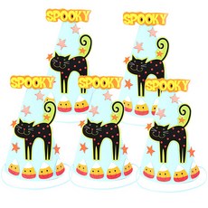 PARTYHAE 可愛萬聖節尖頂帽 鬼怪款, 隨機出貨, 5個