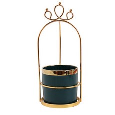 주앙오브제 포레 포크보관함 왕관프레임, 그린통, 1개