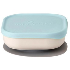 miniware 微兒 孩童吸盤附蓋餐盤碗, Vanilla+Blue, 1入