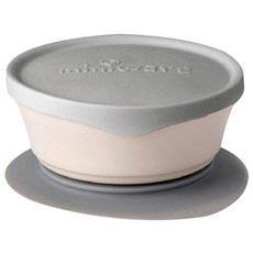 miniware 微兒 嬰兒吸附式附蓋餐碗 第2代, Vanilla+Gray, 1組