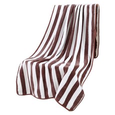 ARTBENI 條紋毛巾, 棕色, 1個