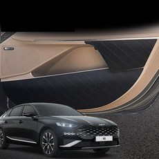 AKAN 優質皮革車門保護套, 黑色, k8, KIA