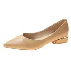 여성용 페늘 뾰족코 골드굽 힐