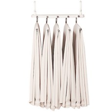 Popminds 可折疊防滑褲子裙子5層衣架, 白色, 1個