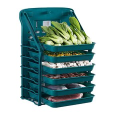 選擇可折疊食物製備多 6 托盤托盤, 綠色, 1入