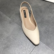 여성용 도도팩토리 어그트레 뾰족코 스트랩 슬링백 단화 3cm