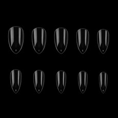 12 ZPACK 短杏仁形美甲片 500p, 透明, 1個