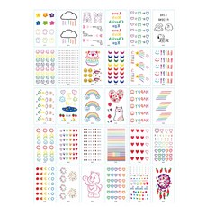 肉桂女孩兒童彩色紋身貼紙 30 張, O款, 1組