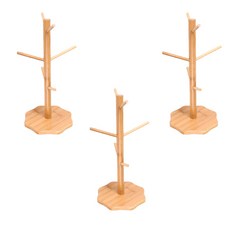 빌드온 컵홀더 주방 머그잔 거치대 컵걸이 팔각원형, 3개