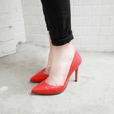 언니구두 크림비 소가죽 스틸레토 힐 10cm