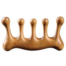 까마느 5발 원목 두피 마사지 얼굴 경락 림프 지압마사지기, 2번, 1개