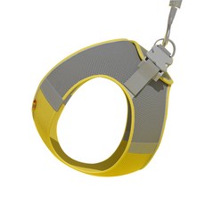 카르노코리아 강아지 마카롱 메쉬 하네스 + 줄 세트 L, 옐로우, 1개