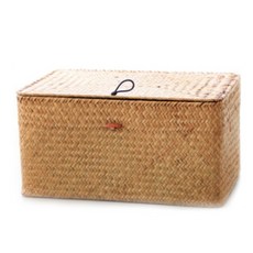 Blue Sun藤編箱 S, 淺褐色的, 1個