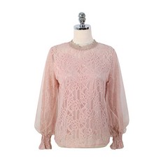 PAPERMENTS 雙層透膚蕾絲襯衫