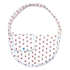 졸리베이비 반려동물 휴대용 플라워 외출가방 S, 화이트, 1개