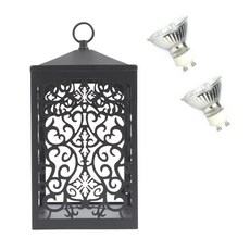 蠟燭暖紙捲 + 燈泡 2p 套裝, 捲邊黑