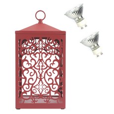 蠟燭暖紙捲 + 燈泡 2p 套裝, 紅色