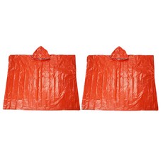 便攜式緊急保暖雨衣, 2個