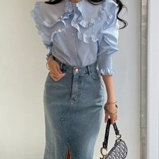 ViVEMO 蕾絲氣球袖女衫 00273