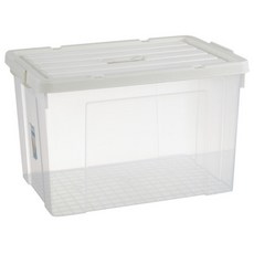 心靈連結市場透明收納箱 40L 51*38*25cm, 白色, 1個
