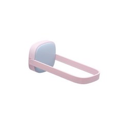 엘엘리빙 부착형 무타공 접이식 옷걸이 집게 수납 행거 걸이, 핑크블루, 1개