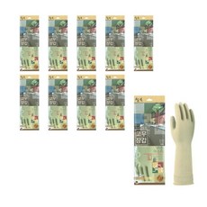 SoSON 橡膠手套 M號, 象牙, 中(M), 10套