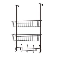 Maeumieum Market 門後5鉤層架籃2 61.5 x 39 x 13 cm, 黑色, 1個