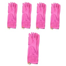 環型橡膠手套 L AA169-1, 粉色的, 5個