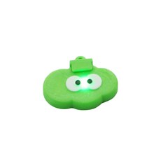 바이담수미 강아지 구름둥둥 충전식 led 펜던트 인식표 땡그란눈, 그린, 1개