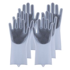 Beyond Hamil 多用途矽膠菜瓜布手套, 灰色, 單一尺寸, 3個