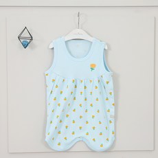 Dalpong 孩童藍色花朵印花無袖包屁衣