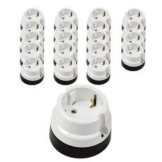 Nano Electric Victory Nano 明裝插座 1孔 針腳型 白色, 20個