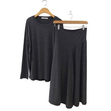 Motherlike 孕婦素色長袖上衣+長裙