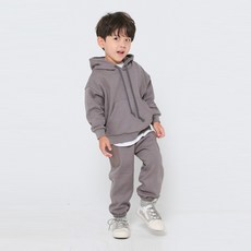 童款休閒連帽寬鬆長袖上衣+縮口長褲套裝
