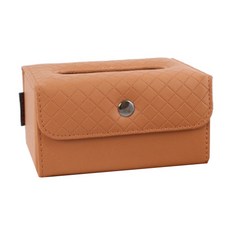 JCP 菱格紋方形面紙盒, 棕色, 1個