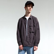 TNGT寬鬆尼龍金屬大衣襯衫 TNSH1F703