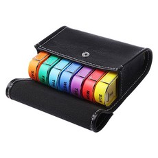 데일리 건강한 일주일치 알약 케이스 + 가죽 케이스 세트 CH023, 1세트