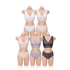 Andre Kim 蕾絲內衣 5件+內褲 5件