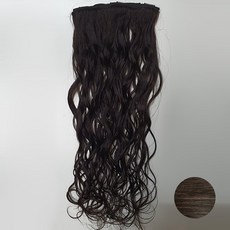 HAIR EDITION 人發蜂蜜片波浪擴展寬度 15cm + 寬度 8cm 4 件 + 夾子 + 線針 5 件套, 自然棕色, 1套