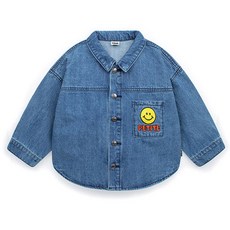 쁘띠뮤 아동용 방긋 데님 셔츠 EMTCT01