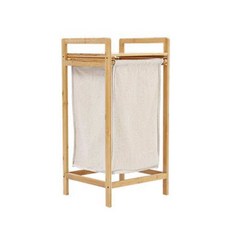 VANESSDECO 竹框洗衣籃, 淺棕色, 1入