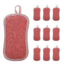 해밀 깔끔한 주방용 설거지 수세미 레드, 10개, 1개입