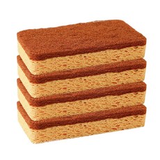 해밀 미니멀한 주방용품 설거지 수세미 브라운, 4개, 1개입