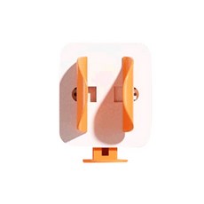 벽에 붙이는 칫솔 걸이 AA611-1, 화이트오렌지, 1개